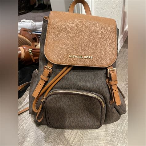 abbey large logo backpack michael kors